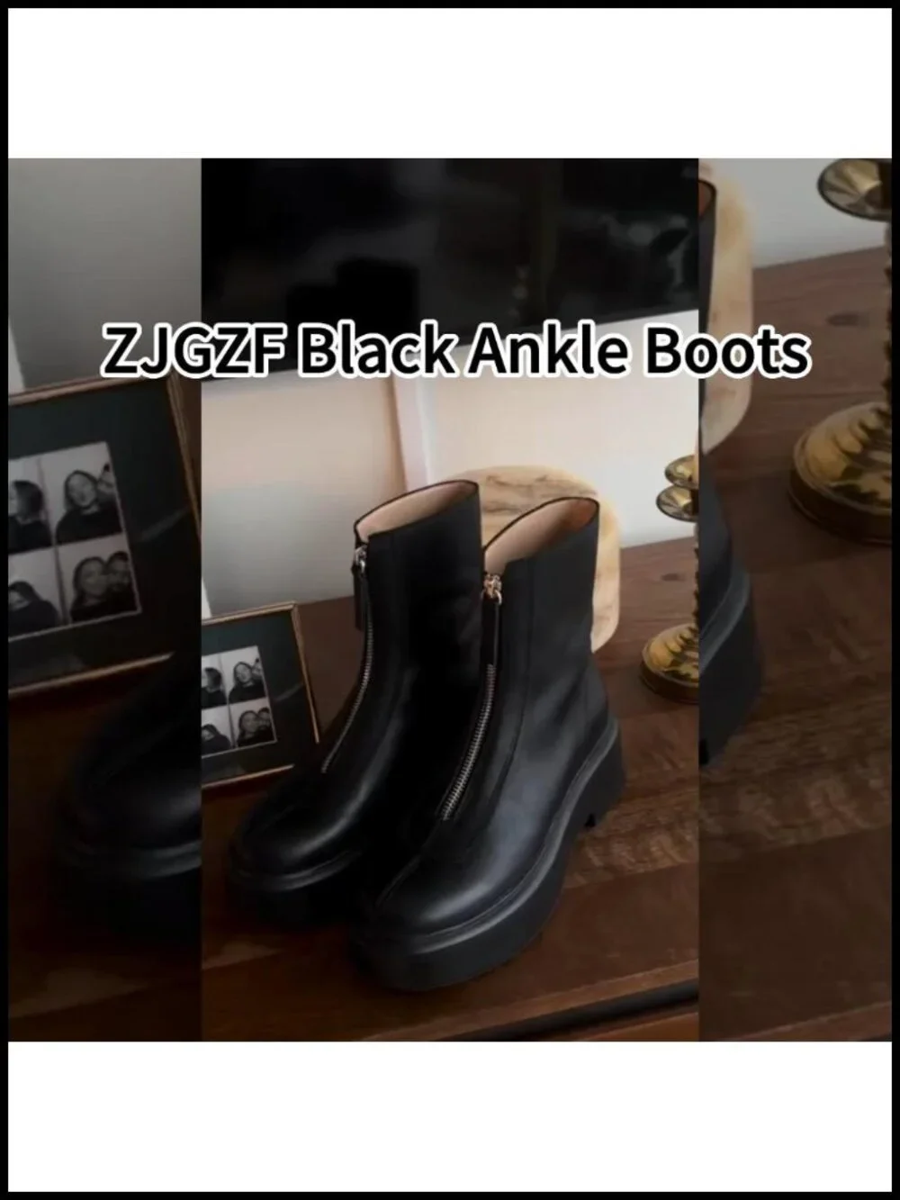 Women's Platform Ankle Boots Block Heel Chelsea Booties Zip Suede Winter Boots